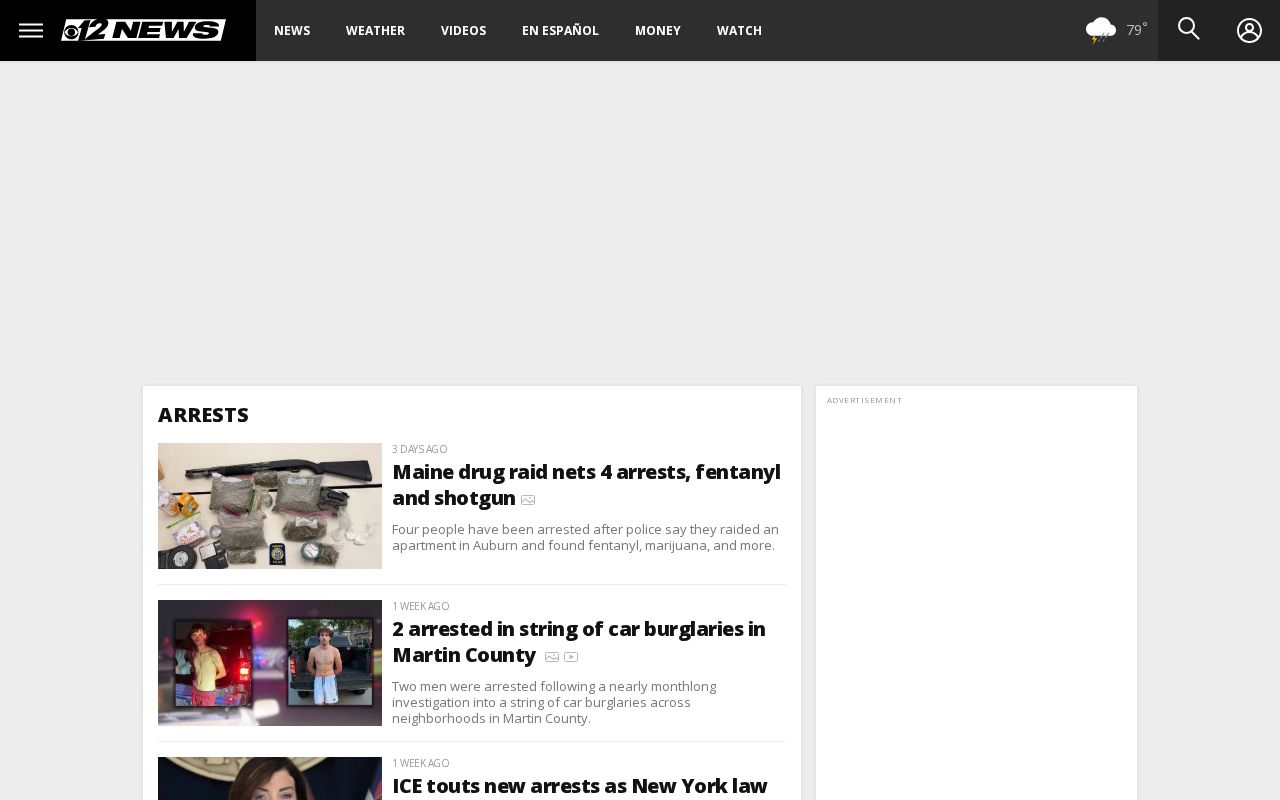 Palm Beach County arrest news coverage from CBS12 regional topic page